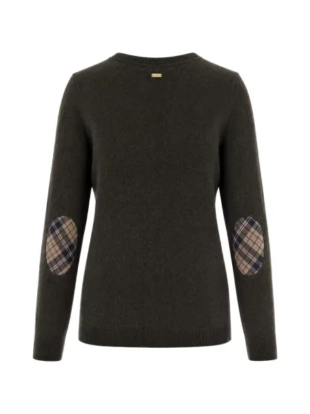 Pulover Barbour cu decolteu rotund verde