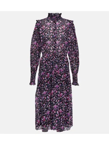 Rochie midi Marant Etoile cu model floral până la genunchi de costum