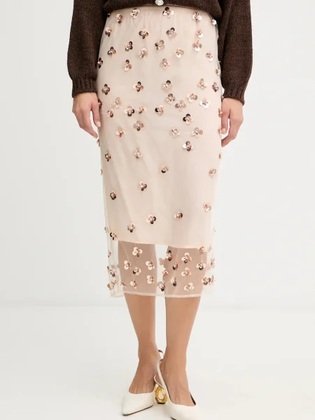 Forte Forte fustă midi drept bej