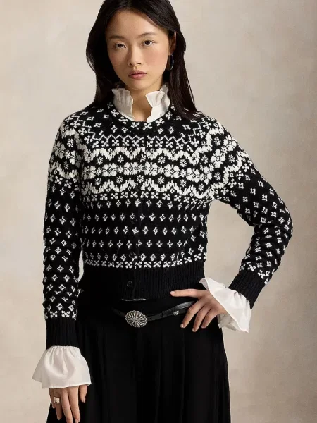 Polo Ralph Lauren svetr dámský s vlnou černý