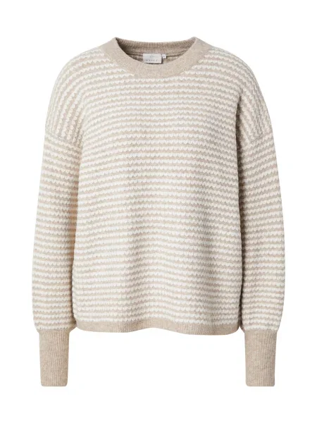 Kaffe Pulover Ellery bej / murdar alb