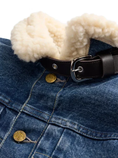 Geacă de blugi Sacai din piele albastru