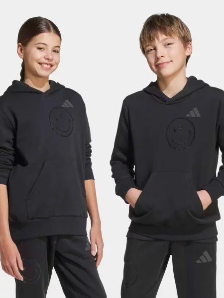 Дитяче Худі adidas X SMILEYWORLD бавовна/поліестер чорний