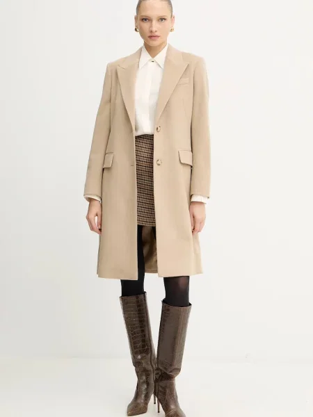 Шерстяное пальто Boss
