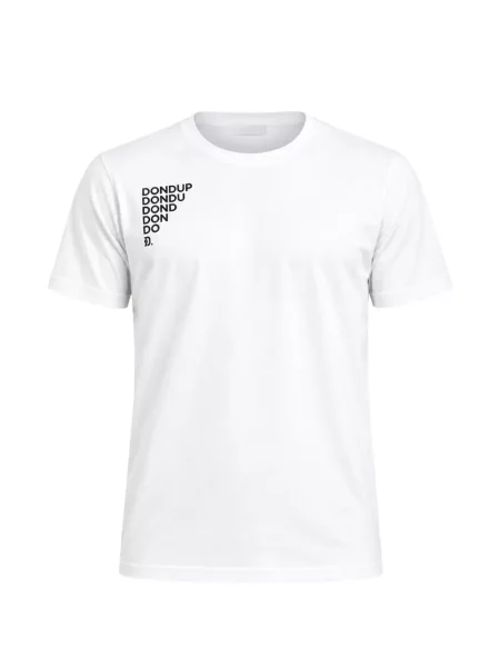 Tricou Dondup cu imagine cu decolteu rotund alb