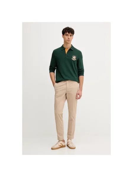 Guess longsleeve z aplikacją zielony