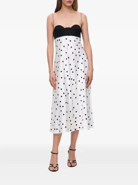 Rochie midi Anna October cu buline alb
