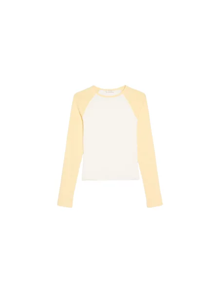 Bershka Tricou galben alb