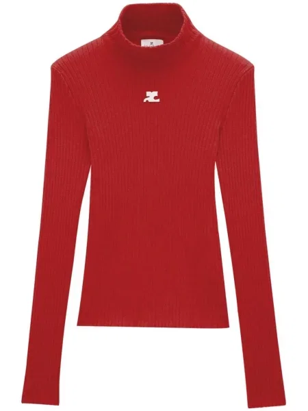 Top Courreges tricotate roșu