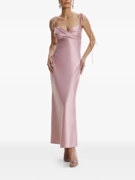Rochie maxi Framboise de costum roz