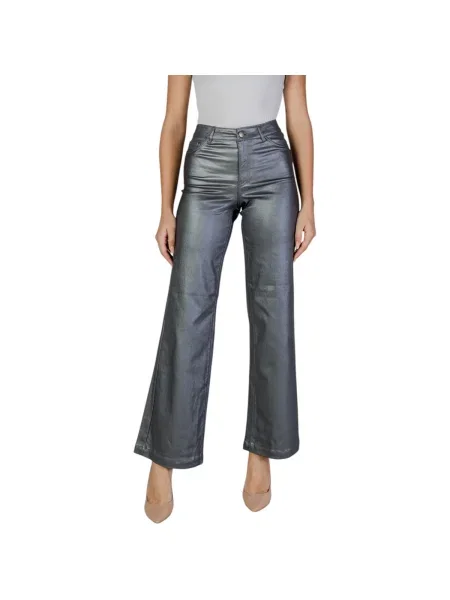 Pantaloni Jacqueline De Yong alb