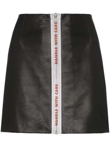 Fustă din piele Heron Preston negru