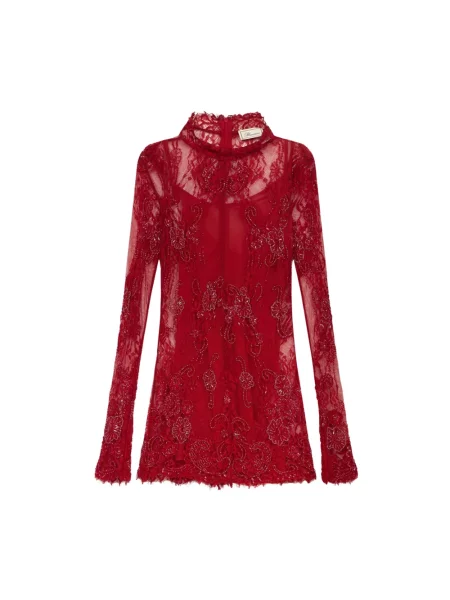 Sukienka mini Blumarine z cekinami czerwona