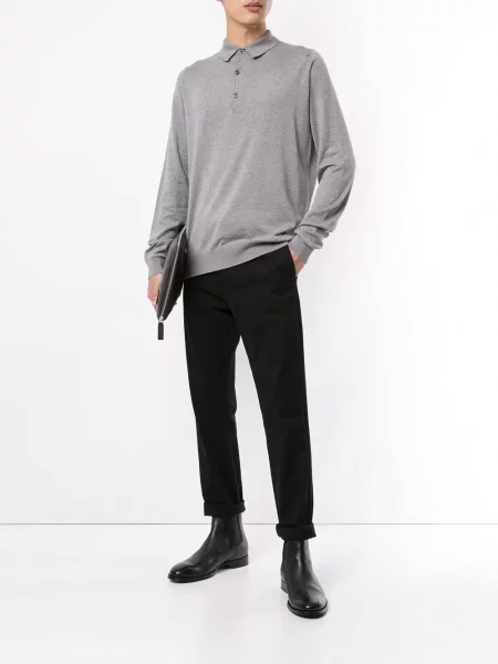 Tricou polo John Smedley gri