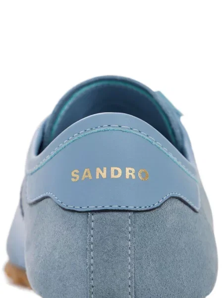 Sneakerși Sandro din piele de căprioară albastru