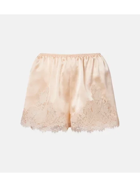 Pantaloni scurți Dôen de mătase portocaliu