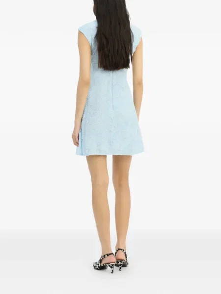 Rochie mini Rotate Birger Christensen plasă de costum mini albastru