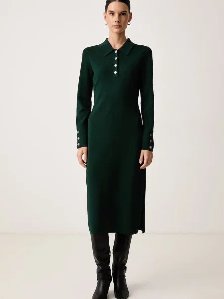 Karl Lagerfeld rochie cu vâscoză verde