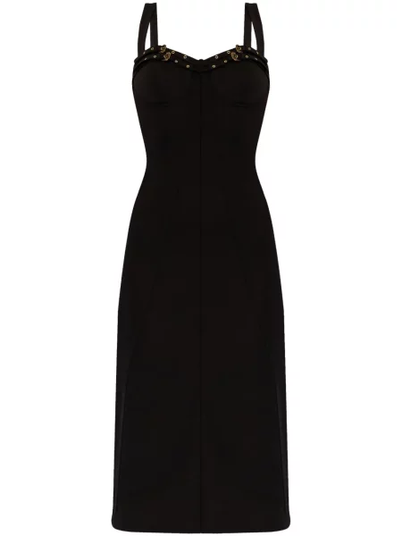 Sukienka jeansowa Versace Jeans Couture do kolan garniturowa czarna