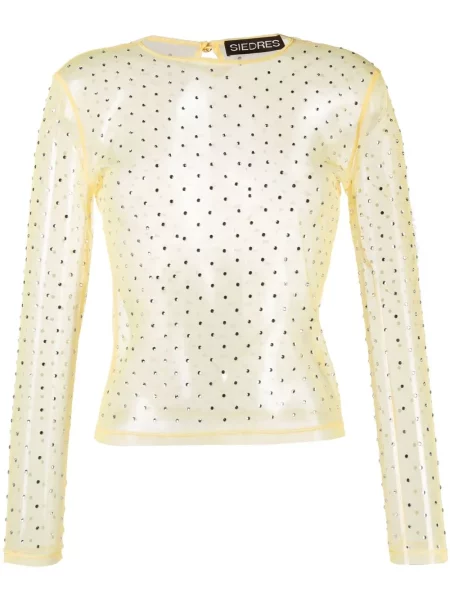 Top Siedres transparente de cristal galben