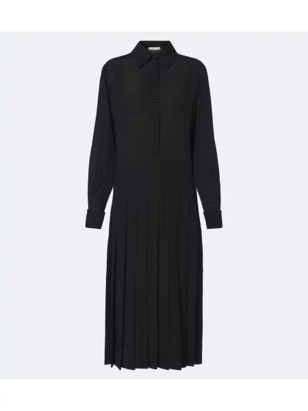 Rochie midi Fendi de mătase negru