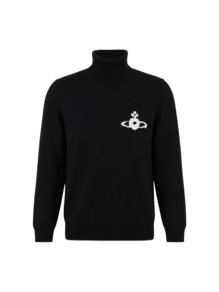 Sweter z golfem Vivienne Westwood wełniany czarny