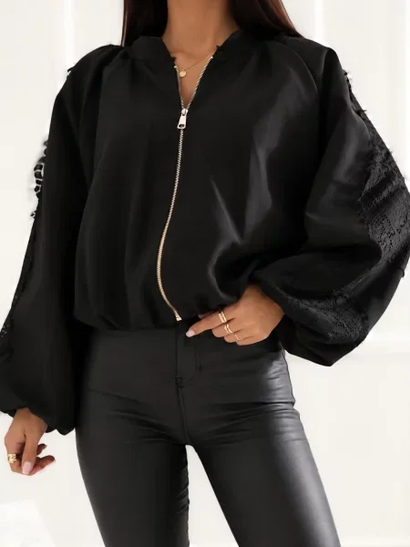 Bomber jakna Italy Moda crna