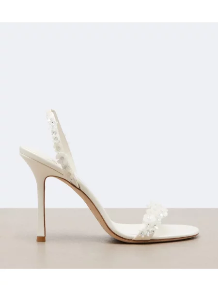 Sandale Jimmy Choo slingback alb