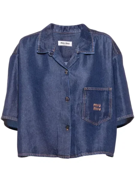 Koszula Miu Miu niebieska
