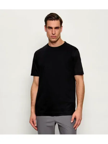 BOSS BLACK Tricou Thompson | mercerizat negru