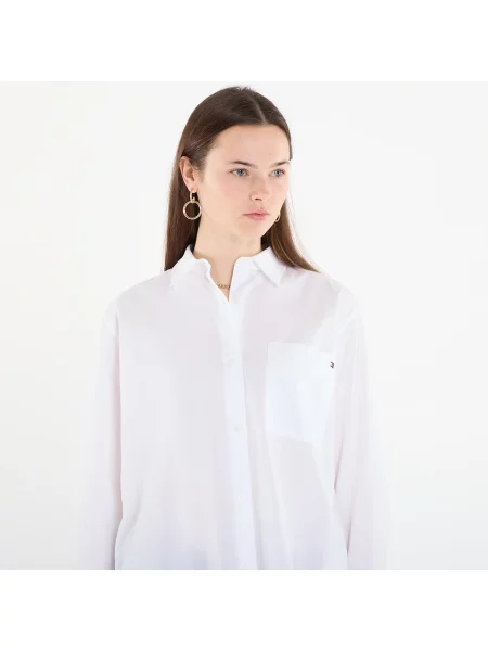 Koszula Tommy Hilfiger Ess Poplin Easy Fit Shirt Optic White L biała