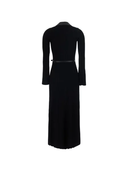Cu centură rochie midi Simkhai tricotate negru