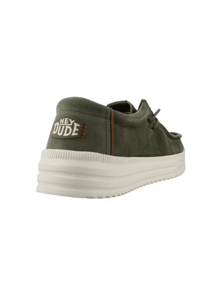 Pantofi Heydude din piele de căprioară verde