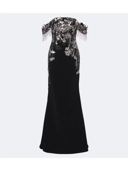 Rochie Georges Hobeika de catifea negru