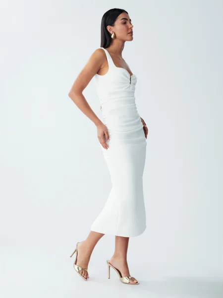 BWLDR Rochie BROOKES' alb