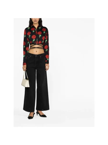 Koszula dżinsowa Versace Jeans Couture w kwiatki