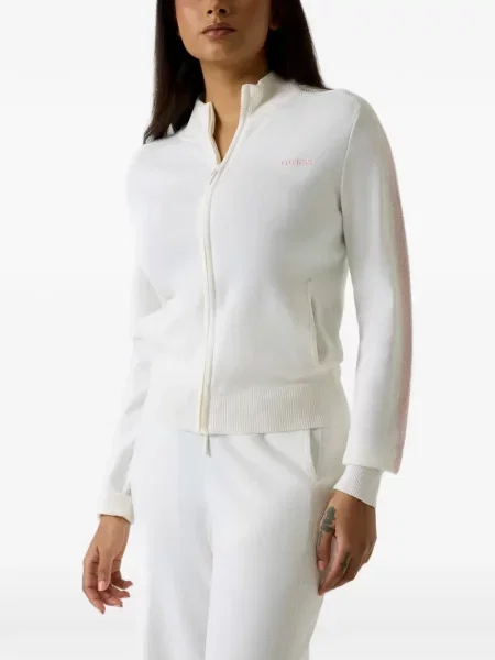 Cardigan Guess cu broderie alb