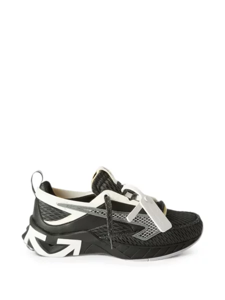 Sneakerși Off-white cu șireturi din dantelă alb