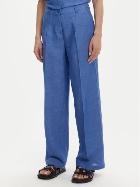 Olsen Штани з тканини Голубий Wide Leg