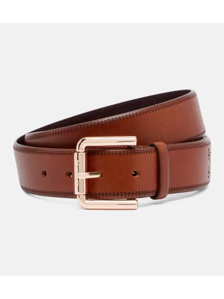 Cu centură curea Max Mara din piele maro