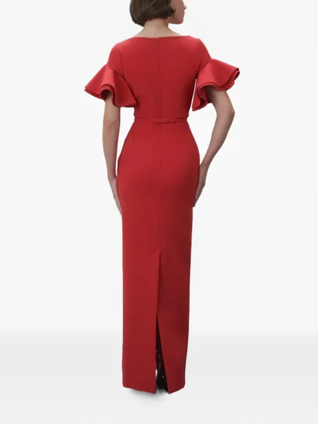 Oblekové maxi maxi šaty Rami Al Ali s volány červené