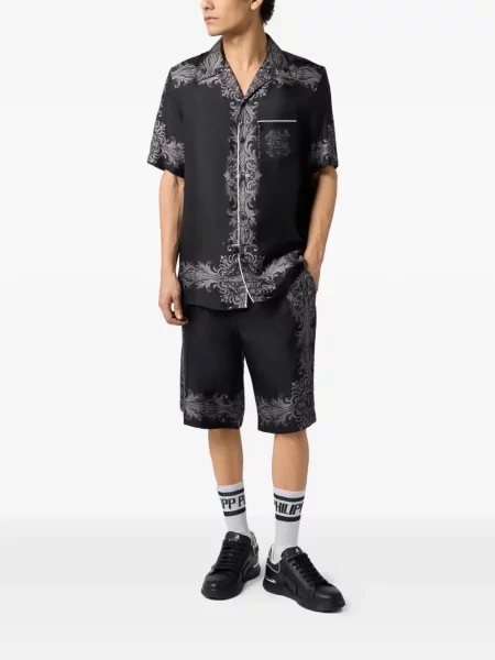 Cămașă Philipp Plein cu imagine negru