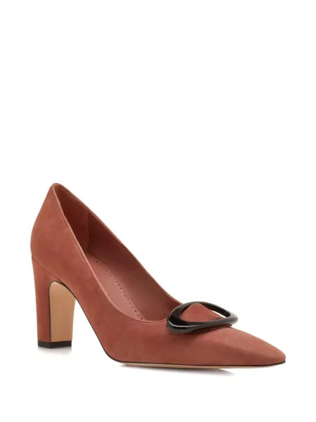 Pantofi cu toc Manolo Blahnik cu cataramă maro