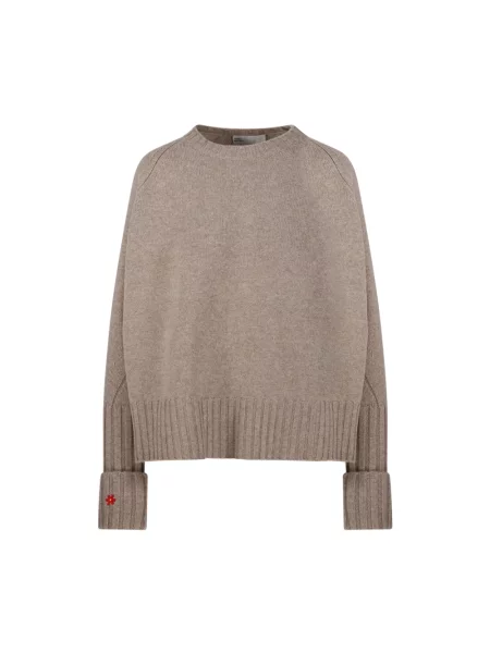 Sweter Tory Burch wełniany beżowy