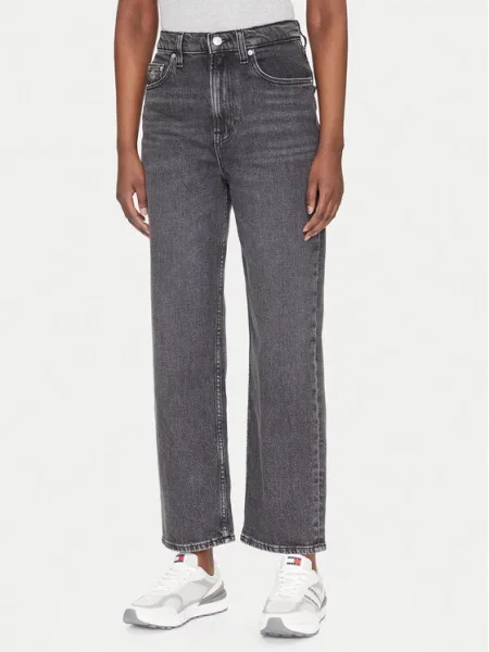 Tommy Jeans Blugi Layla Straight Fit negru