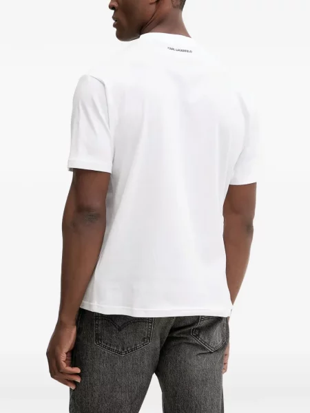 Tricou Karl Lagerfeld cu imagine alb