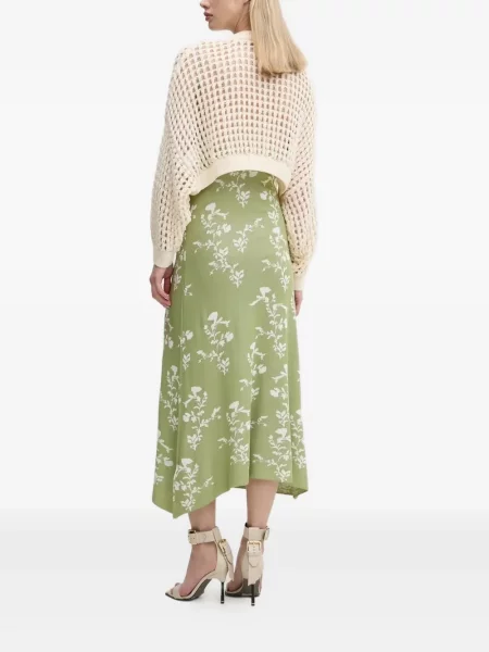 Rochie midi Desigual cu model floral cu imagine până la genunchi verde