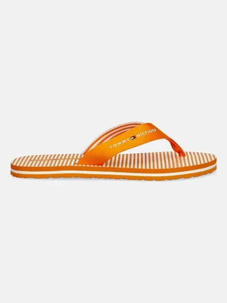Tommy Hilfiger japonke TH ITHACA STRIPE SUMMER SANDAL oranžna