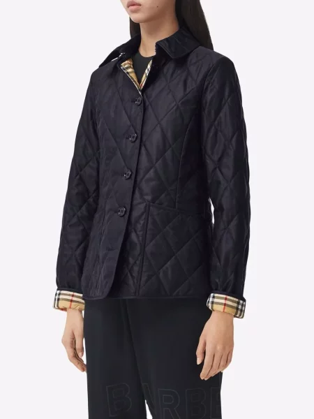 Pikowana kurtka Burberry niebieska