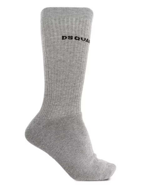 Haftowane skarpety Dsquared2 szare